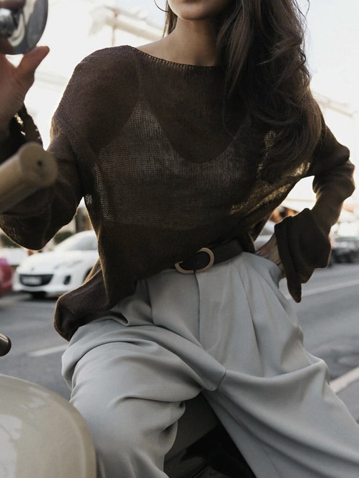 Elodie | Leichter Pullover mit Bootsausschnitt