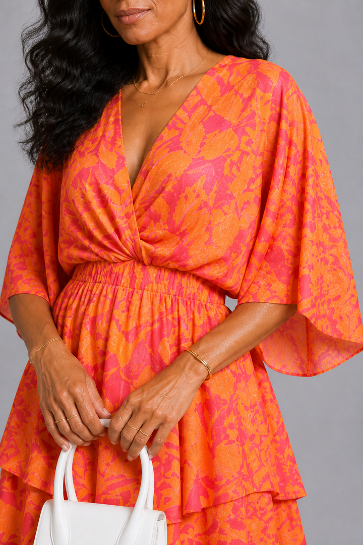 Korallen Muse Kleid