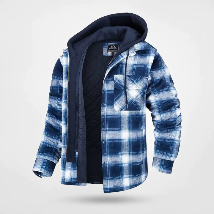 Garrett™ | Warmes Karoplaid Flanell-Hoodie-Jacke