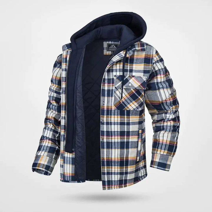 Garrett™ | Warmes Karoplaid Flanell-Hoodie-Jacke