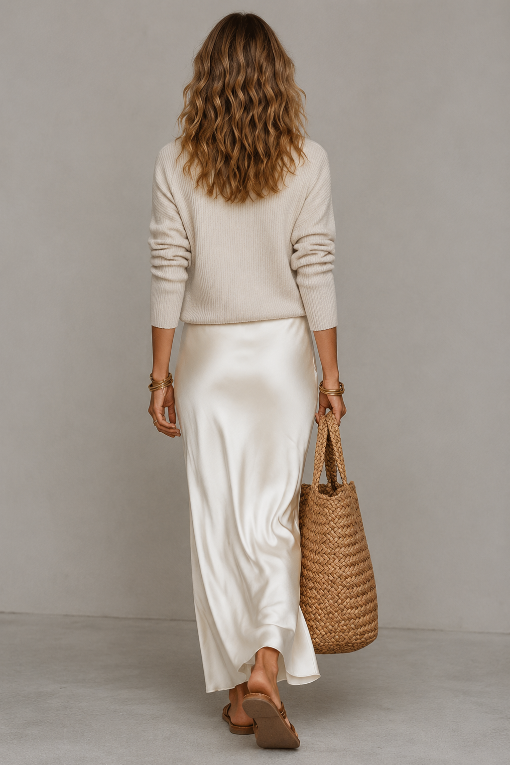 Elena Satin Kleid
