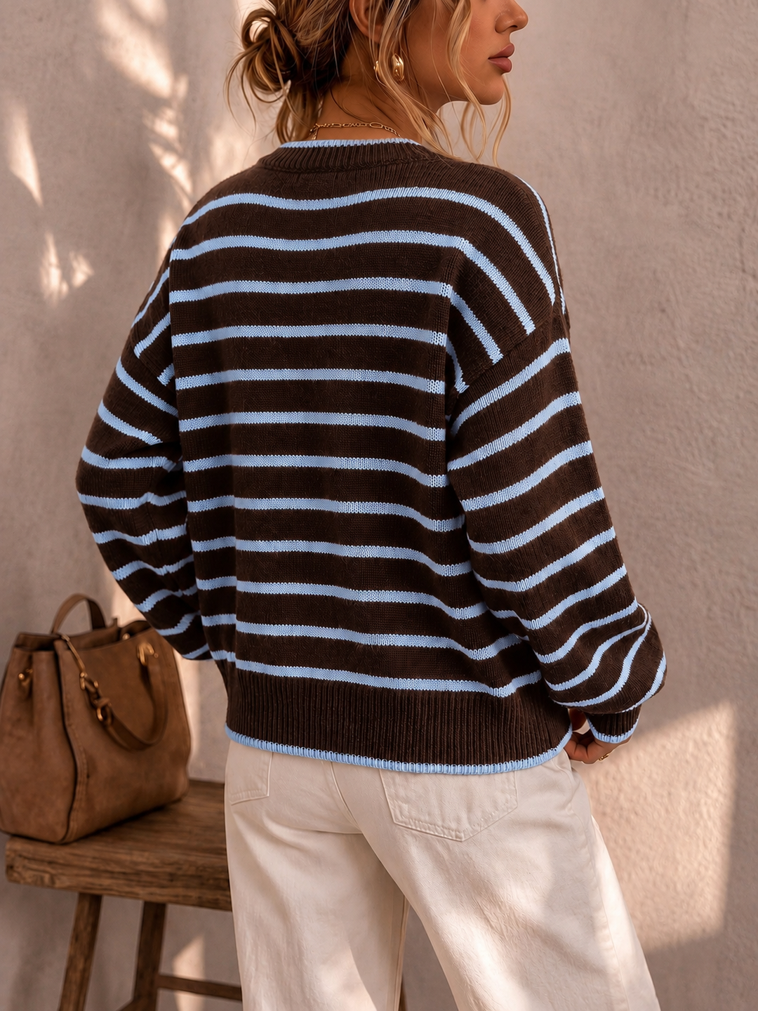 Mabel | Gestreifter Strickcardigan