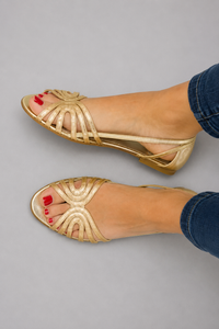 Éléonore™ | Goldene Sandalen Licht des Sommers