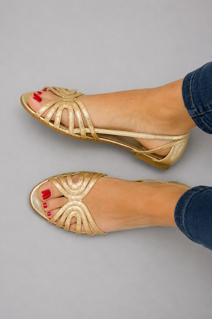 Éléonore™ | Goldene Sandalen Licht des Sommers