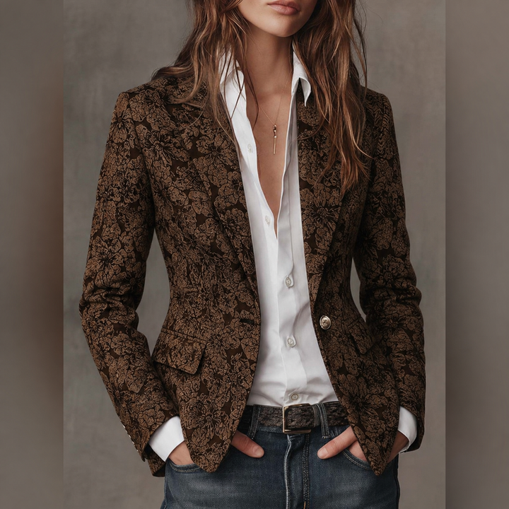 Estelle | Blazer Jacquard Kaschmir Tailliert
