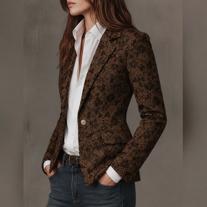 Estelle | Blazer Jacquard Kaschmir Tailliert