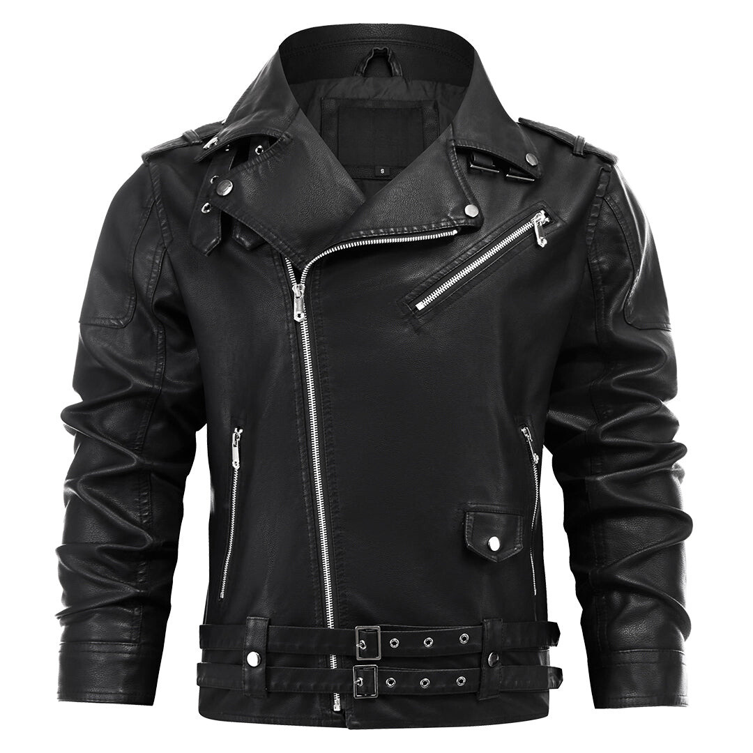 Bruce™ | Klassische Asymmetrische Reißverschluss Bikerjacke