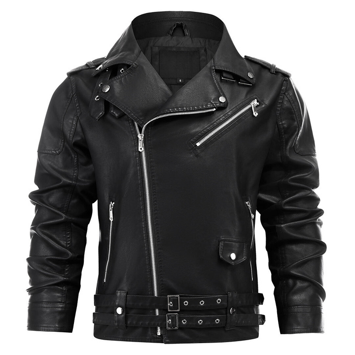 Bruce™ | Klassische Asymmetrische Reißverschluss Bikerjacke