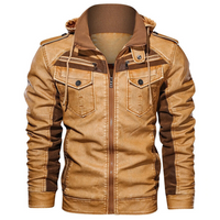 Paul™ | Vintage Zweifarbige Kapuzen-Bikerjacke