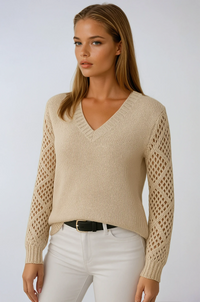 Claudia | Offener Strickpullover