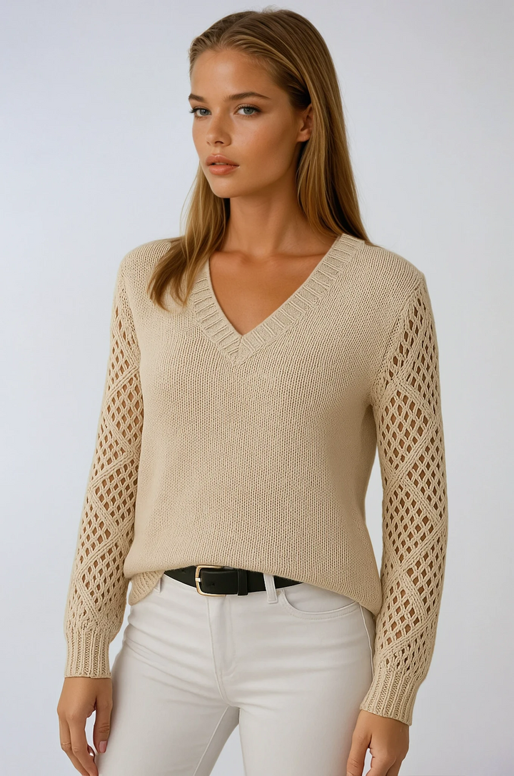 Claudia | Offener Strickpullover