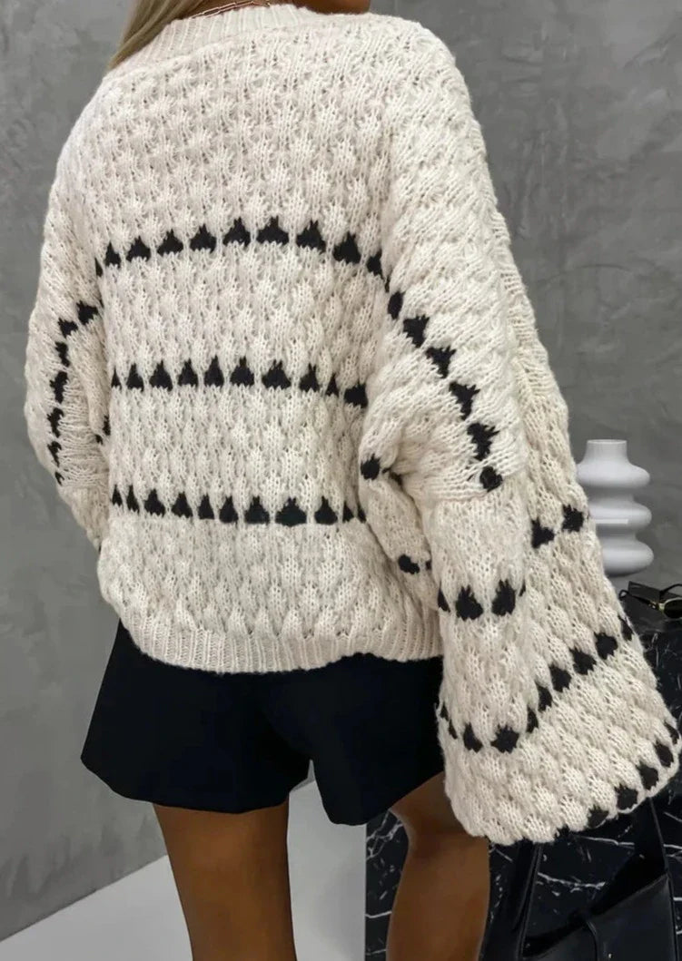 Faye | Strukturierter Rundhals-Pullover