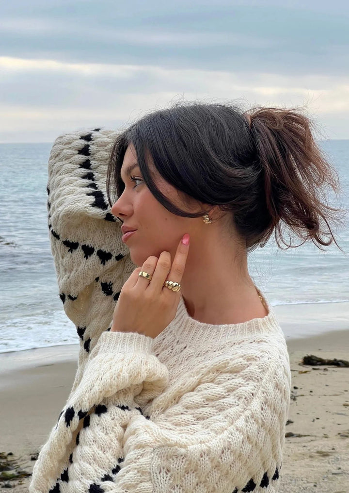 Faye | Strukturierter Rundhals-Pullover