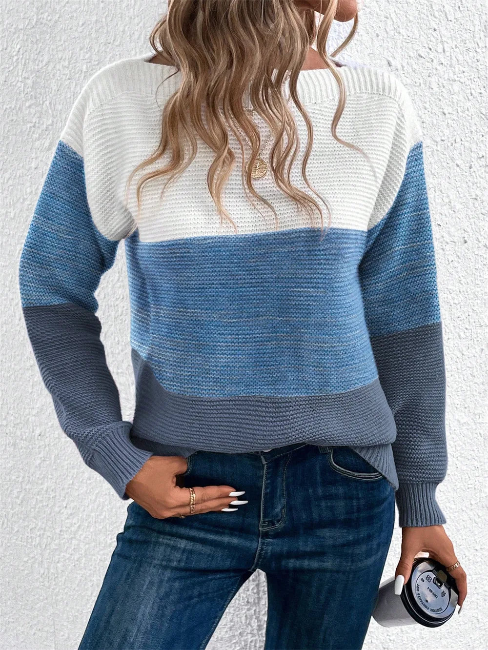 Carys | Boot-Ausschnitt Pullover mit Farbblock