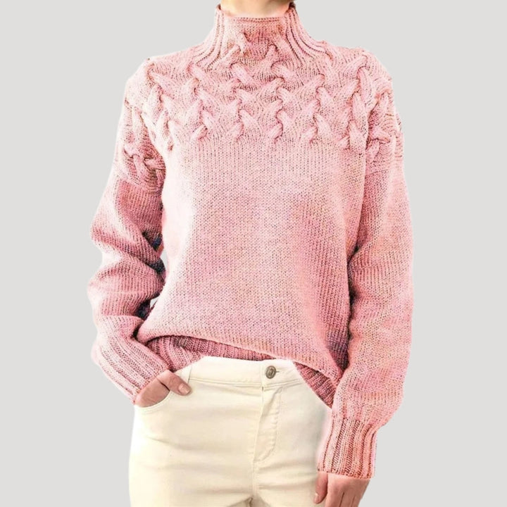 Denise | Strickpullover mit hohem Kragen