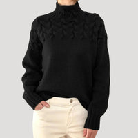 Denise | Strickpullover mit hohem Kragen