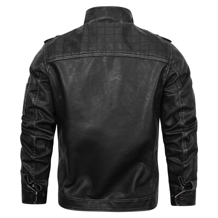 Frank™ | Klassische Motorradjacke mit Reißverschlussdetails