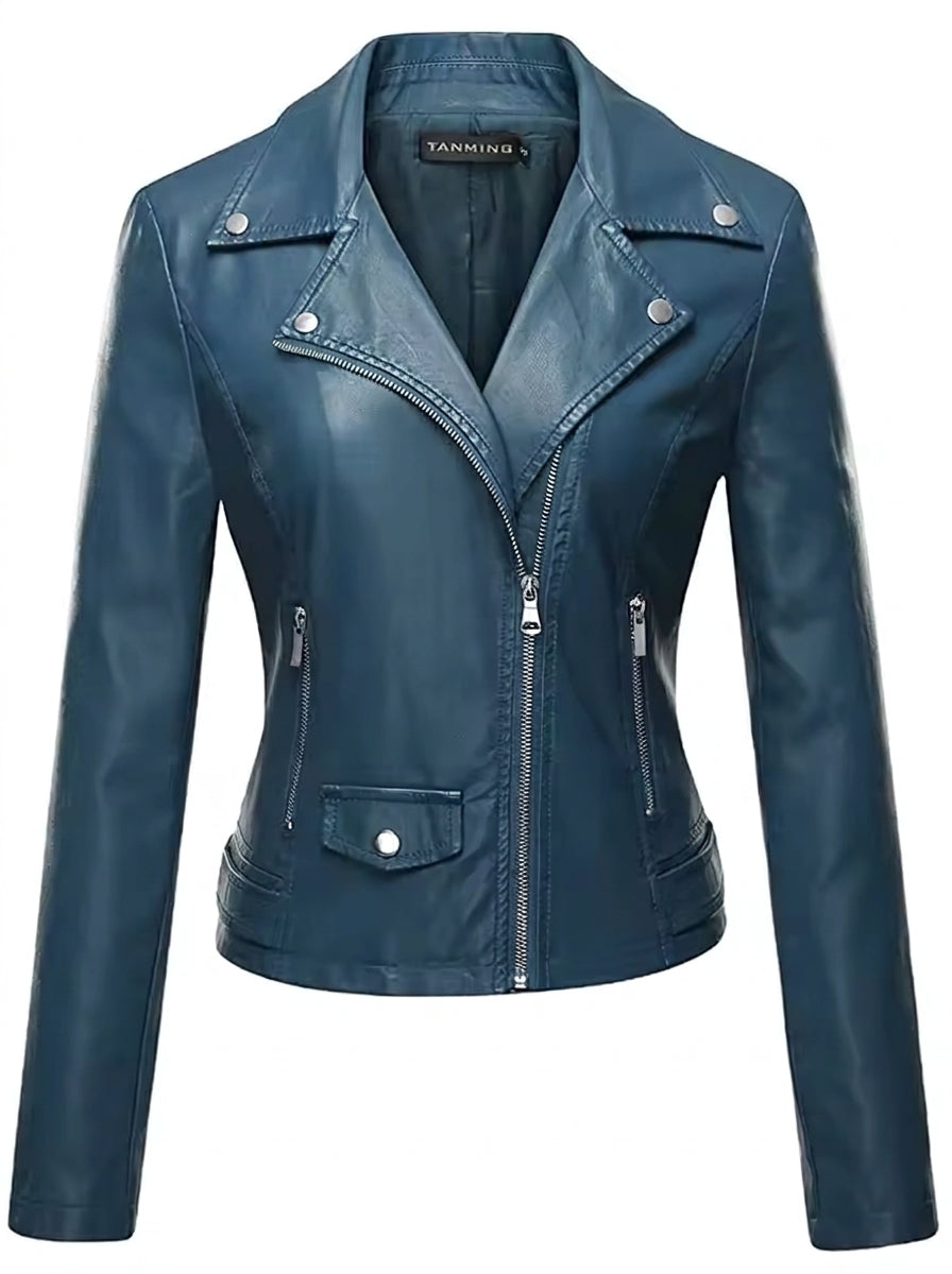 Nuria - Widerstandsfähige und Elegante Lederjacke