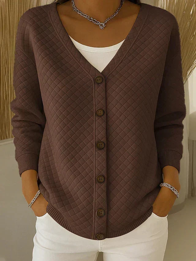 Laverne™ | Gestepptes Knopf-Cardigan