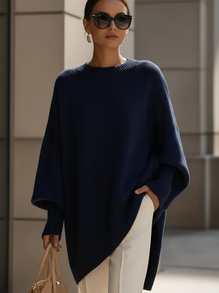 Isolde | Oversize-Pullover mit Drapierung