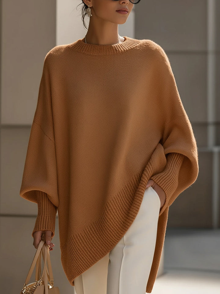 Isolde | Oversize-Pullover mit Drapierung