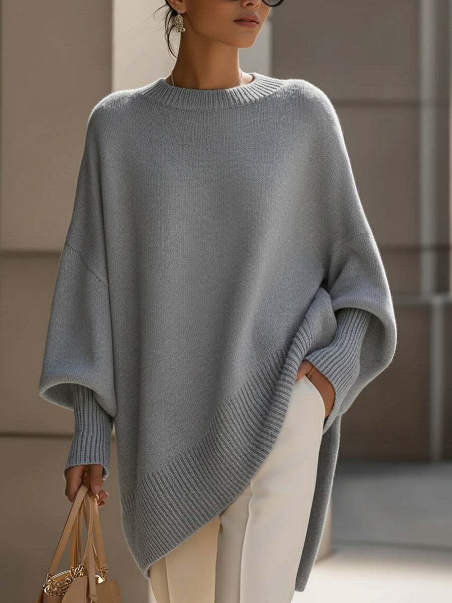 Isolde | Oversize-Pullover mit Drapierung