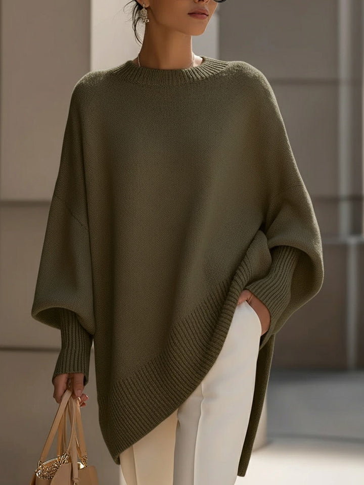 Isolde | Oversize-Pullover mit Drapierung