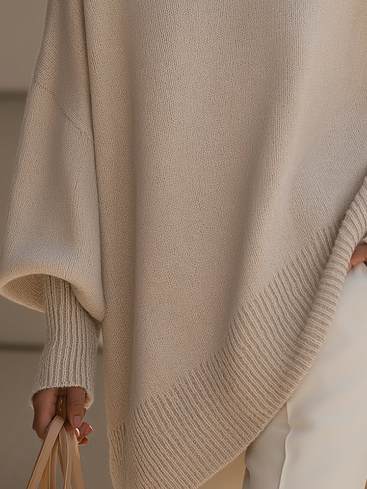 Isolde | Oversize-Pullover mit Drapierung