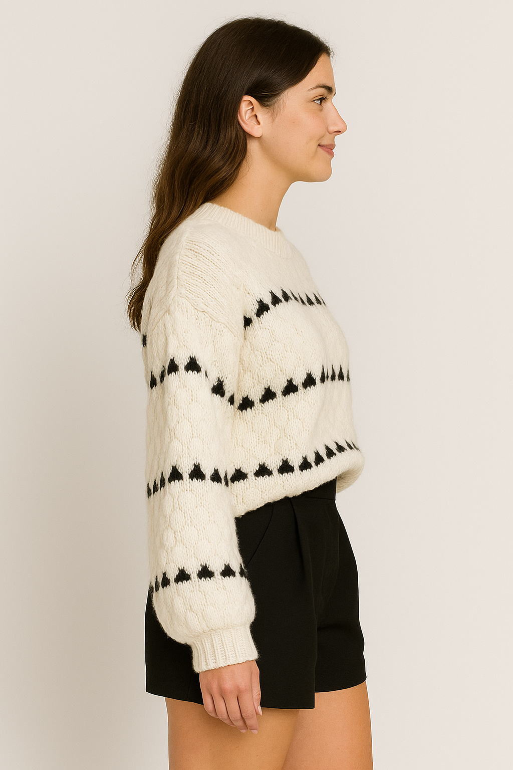 Faye | Strukturierter Rundhals-Pullover