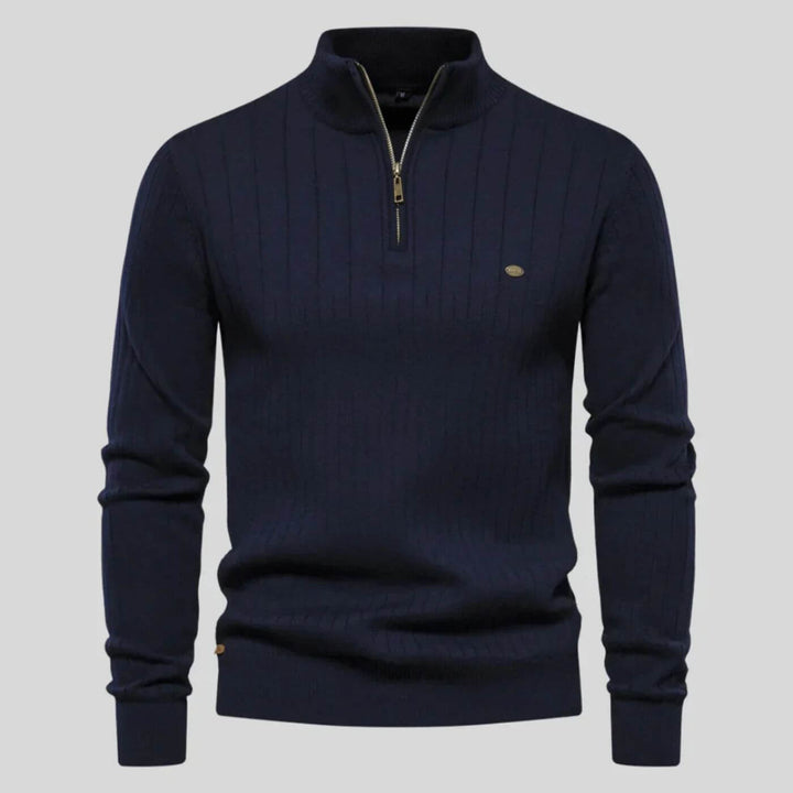 Robert | Klassischer Viertel-Reißverschluss-Pullover