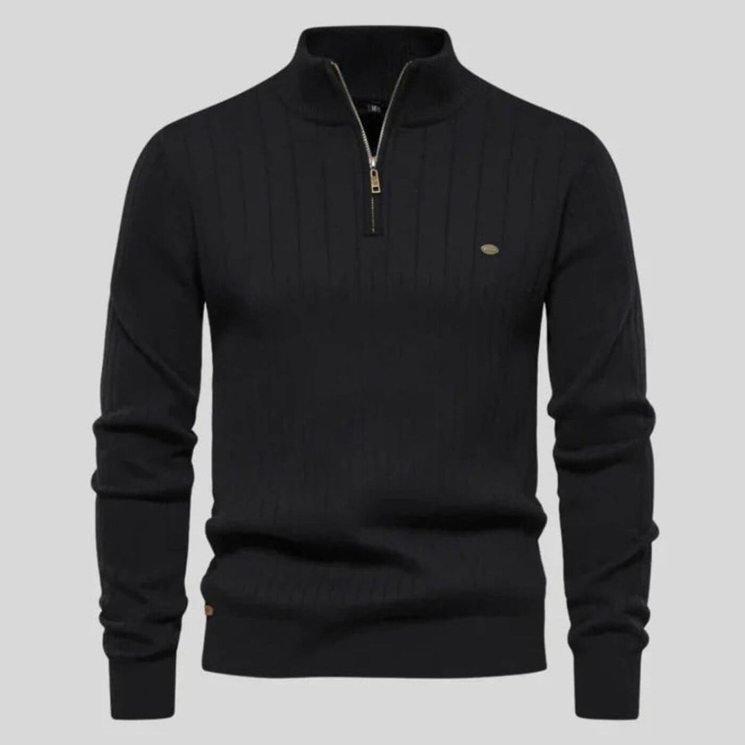 Robert | Klassischer Viertel-Reißverschluss-Pullover