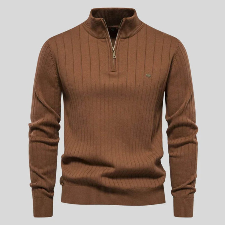 Robert | Klassischer Viertel-Reißverschluss-Pullover