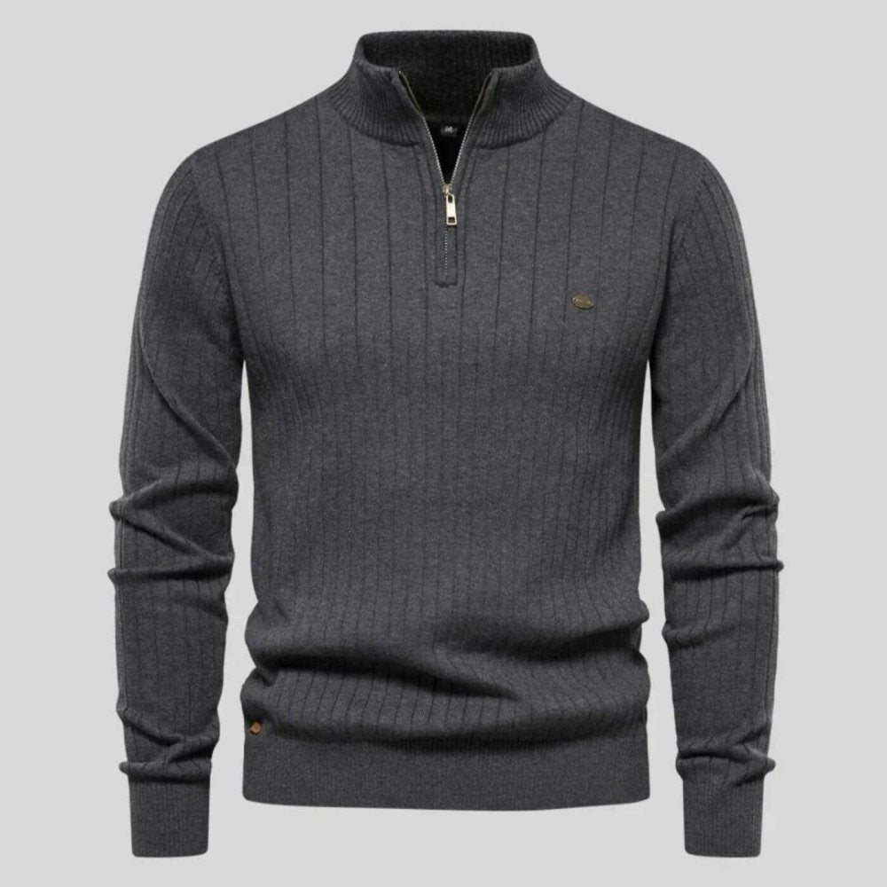 Robert | Klassischer Viertel-Reißverschluss-Pullover
