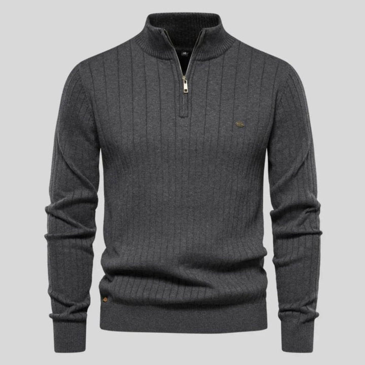 Robert | Klassischer Viertel-Reißverschluss-Pullover