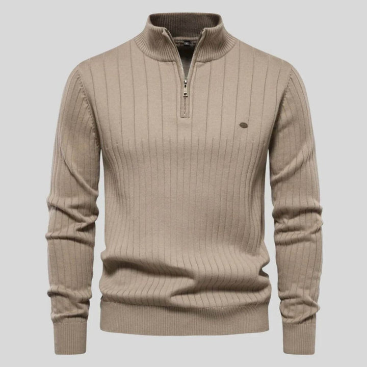 Robert | Klassischer Viertel-Reißverschluss-Pullover