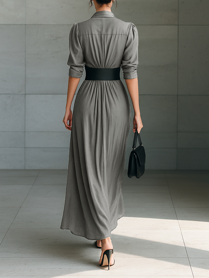 Zéphyrine | Lange Plissé Kleid