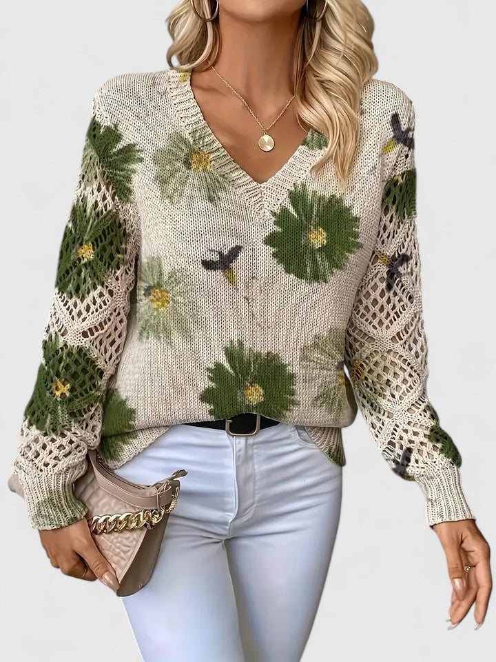 Kathleen | Pullover mit Blumenmuster
