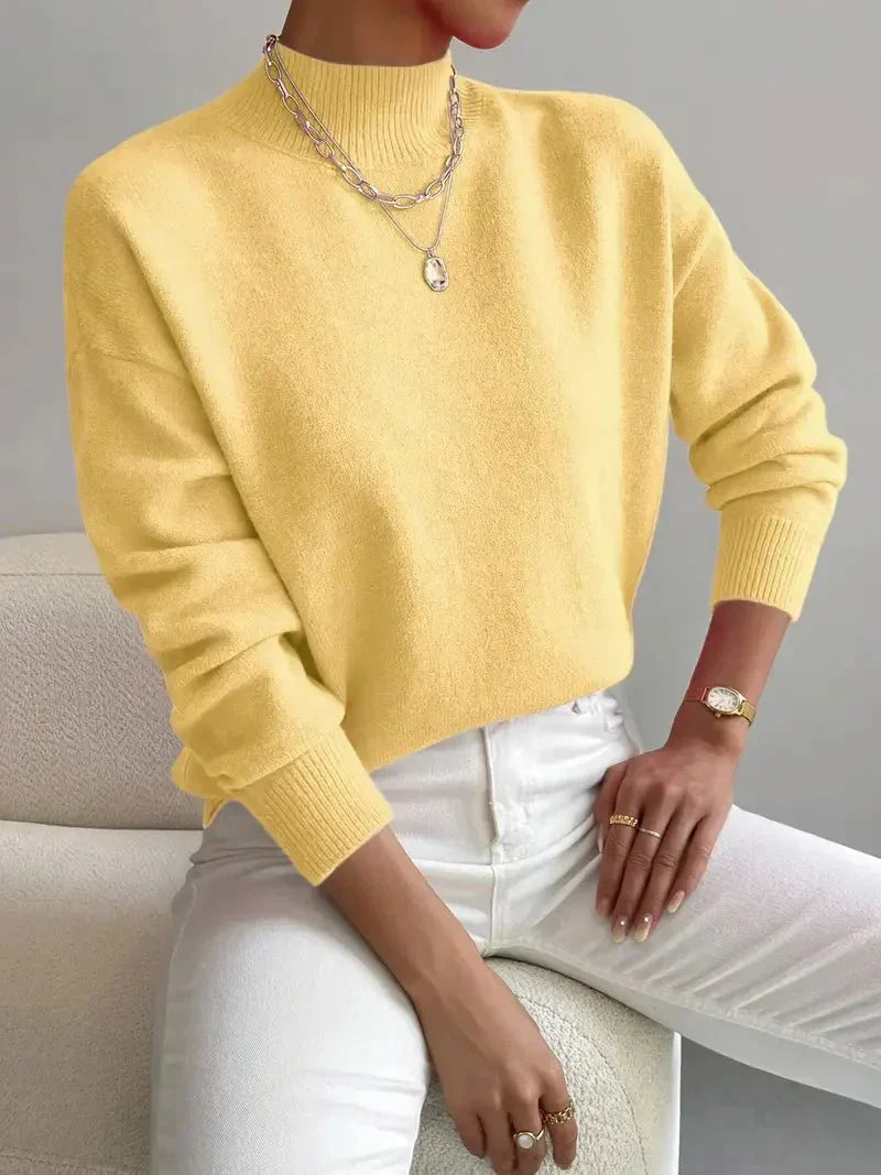 Harper | Weicher Pullover mit Stehkragen