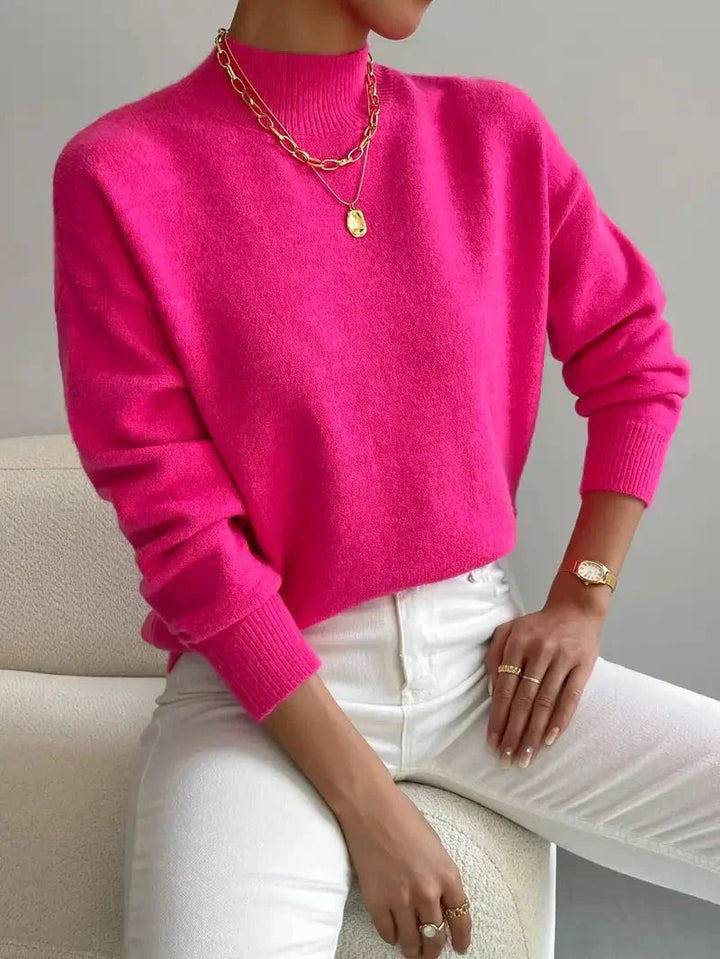 Harper | Weicher Pullover mit Stehkragen