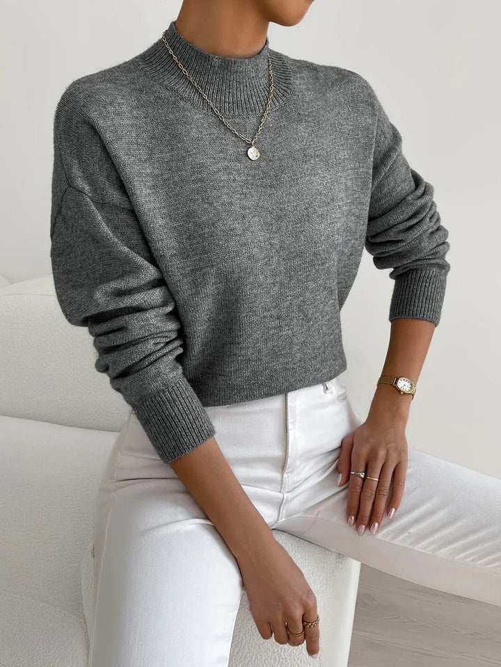 Harper | Weicher Pullover mit Stehkragen