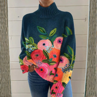 Rosina | Hoher Pullover mit Blumenkragen