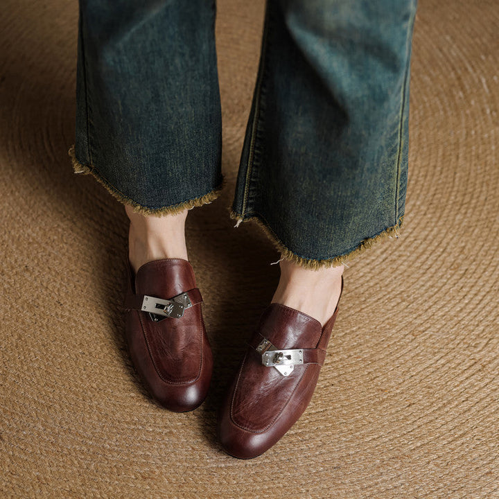 Mules aus echtem Leder Carla