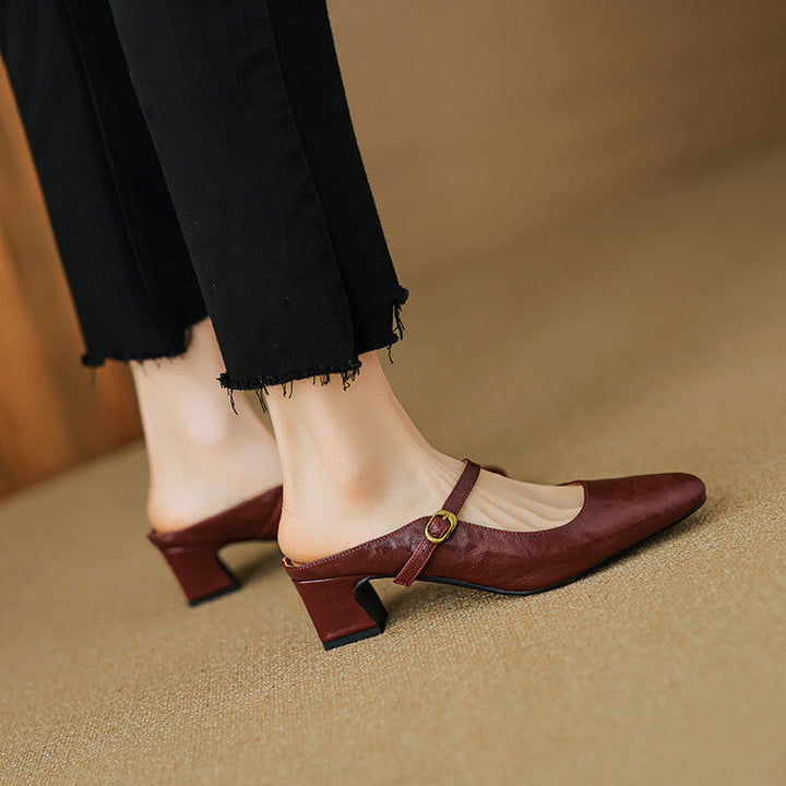 Mule aus echtem Leder Vian