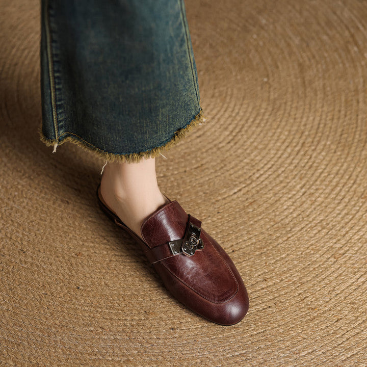 Mules aus echtem Leder Carla