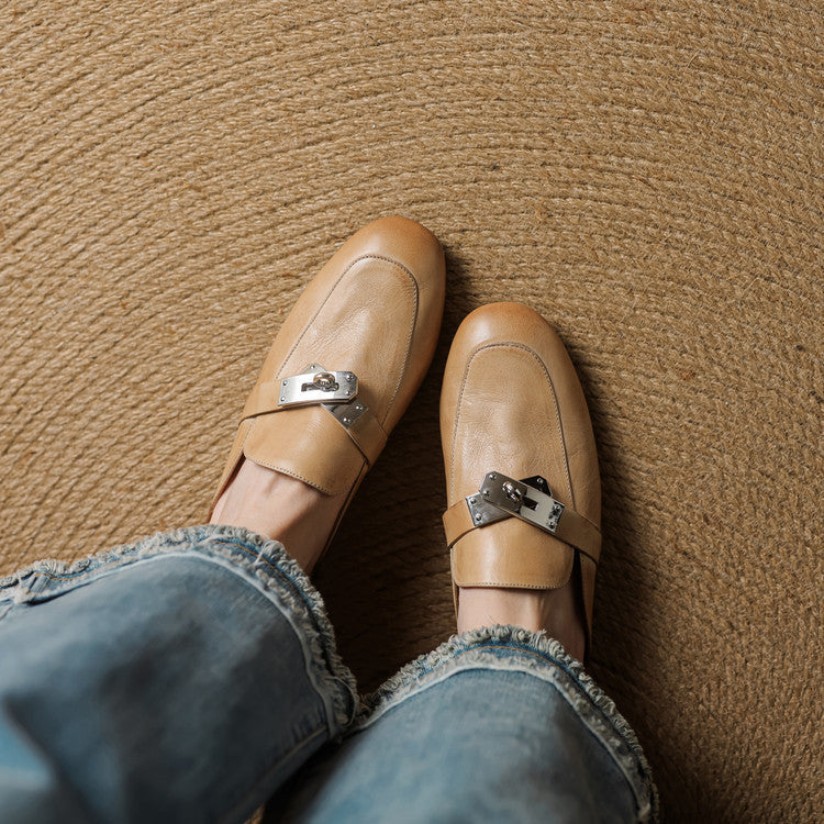 Mules aus echtem Leder Carla