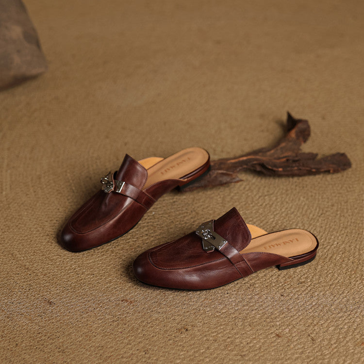 Mules aus echtem Leder Carla