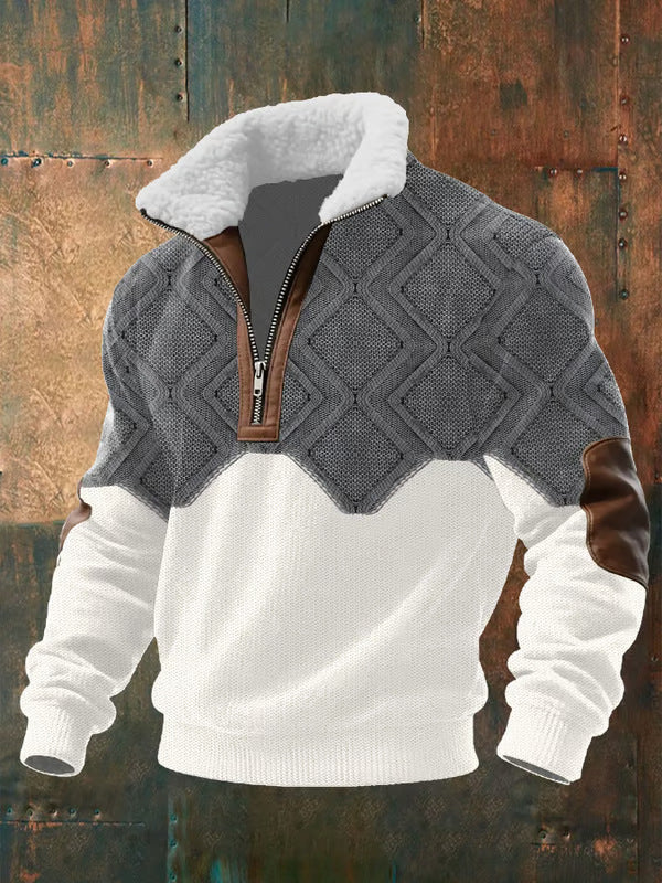 Ettiene | Fleece-Pullover mit Reißverschluss und hohem Kragen