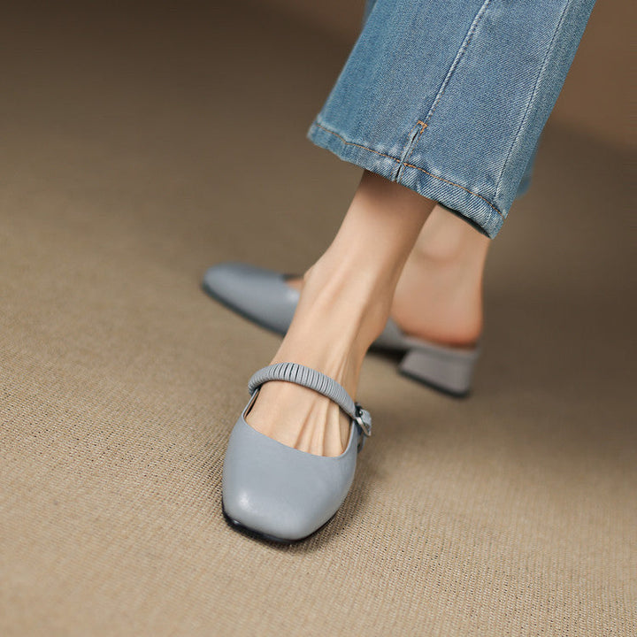 Mule Mary Jane aus echtem Leder Novie