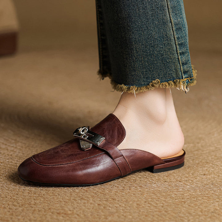 Mules aus echtem Leder Carla