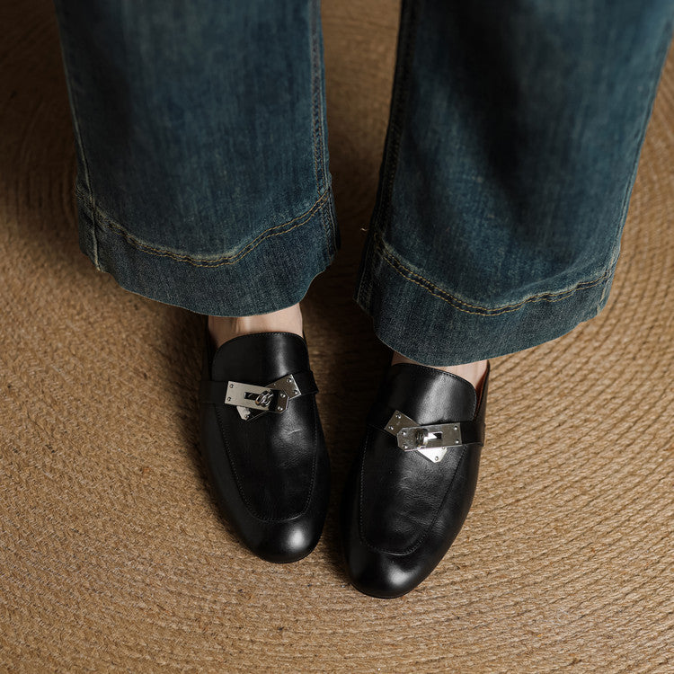 Mules aus echtem Leder Carla